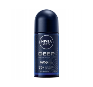 NIVEA MEN Deep 72h antybakteryjny antyperspirant roll-on z węglem 50 ml