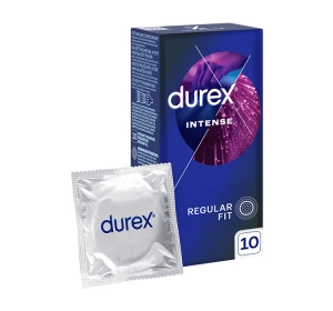 Durex Intense stymulujące prezerwatywy z wypustkami i prążkami 10 szt