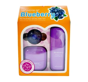Mond'Sub Blueberry zestaw kosmetyków do pielęgnacji twarzy serum 30 ml + krem do twarzy 50 ml + nocna maska do ust 7 g