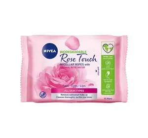 NIVEA Rose Touch micelarne chusteczki do demakijażu z wodą różaną 25 sztuk
