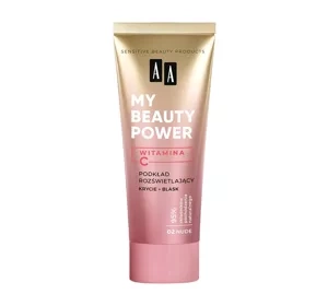 AA My Beauty Power rozświetlający podkład do twarzy 02 Nude 30 ml