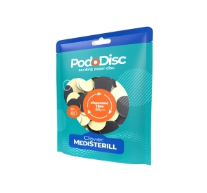 Clavier Medisterill nakładki ścierne do pedicure 80/20 mm Czarne 50 sztuk