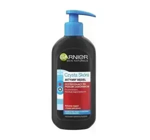 Garnier Czysta Skóra Aktywny Węgiel oczyszczający żel przeciw zaskórnikom 200 ml