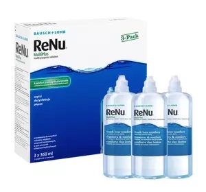 Bausch & Lomb ReNu MultiPlus wielofunkcyjny płyn dezynfekujący do soczewek kontaktowych 3 x 360 ml