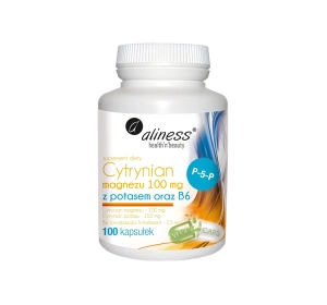 Aliness suplement diety Cytrynian Magnezu 100 mg z potasem oraz B6 100 kapsułek