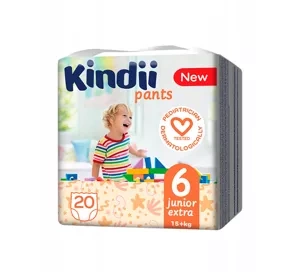Cleanic Kindii Pants pieluchomajtki rozmiar 6 Junior Extra 15+ kg 20 sztuk
