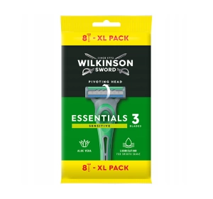 Wilkinson Sword Essentials 3 Sensitive jednorazowe maszynki do golenia dla mężczyzn 8 sztuk