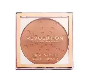 Makeup Revolution Bake & Blot puder matujący Peach 5,5g