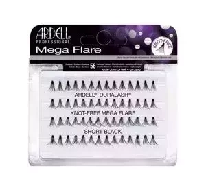 Ardell Mega Flare sztuczne rzęsy w kępkach bez węzełków Short 56 sztuk