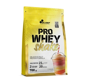 Olimp Pro Whey Shake suplement diety w proszku odżywka białkowa o smaku truskawkowym 700 g