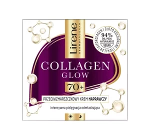 Lirene Collagen Glow przeciwzmarszczkowy krem naprawczy 70+ 50 ml
