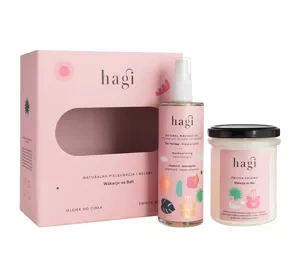 Hagi Wakacje na Bali zestaw olejek do masażu ciała + sojowa świeca zapachowa