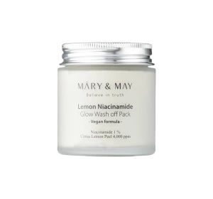 Mary&May Vegan Lemon Niacynamide Glow Wash off Pack rozjaśniająca maseczka do twarzy 125 g