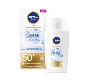 NIVEA SUN Triple Protect przeciwsłoneczny fluid do twarzy SPF50+ 40 ml