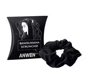 Anwen bawełniana scrunchie gumka do włosów Black