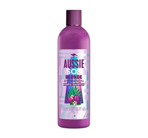 Aussie SOS Blonde Hydration fioletowy szampon tonujący do włosów blond 490 ml