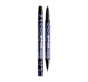 NYX Professional Makeup × Beetlejuice dwustronny eyeliner 02 Black + Purple Chrome 0,1 g + 0,4 ml