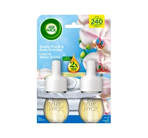 Air Wick elektryczny odświeżacz powietrza wkład Świeże Pranie & Biała Orchidea 2x19 ml