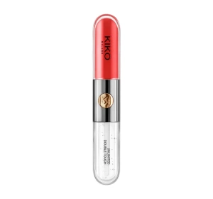 KIKO Milano Unlimited Double Touch dwuetapowa pomadka w płynie 115 Fire Red 2x3ml