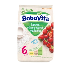 BoboVita kaszka mleczno-ryżowa po 6 miesiącu Truskawka 230 g