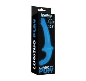 Lovetoy Lumino Play podwójny strapon bez uprzęży świecący w ciemności