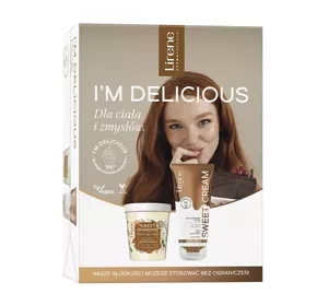 Lirene I'm Delicious zestaw do pielęgnacji ciała peeling 200 g + serum 200 ml