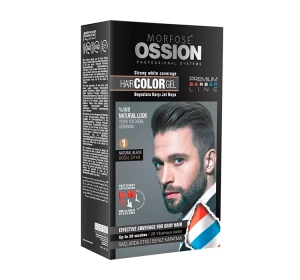 Morfose Ossion Barber żel koloryzujący do włosów dla mężczyzn 1 Natural Black