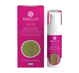 BasicLab Esteticus wzmacniające serum tonujące 10% kompleksu czynnika wzrostu EGF Wyciszenie i Redukcja 30 ml