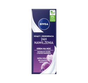 NIVEA 24h Nawilżenia kojąco-regenerujący krem do twarzy na noc 50 ml