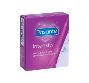 Pasante Intensity prezerwatywy z wypustkami 3 sztuki