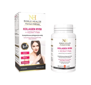 Noble Health Kolagen Rybi + Keratyna suplement diety 60 kapsułek