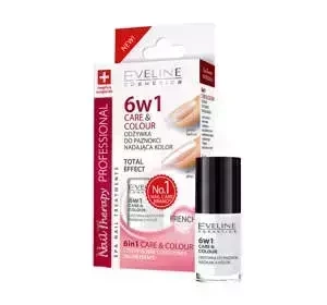 Eveline Cosmetics Nail Therapy 6w1 Care&Colour Salon Effect odżywka do paznokci French 5 ml