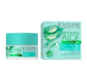 Eveline Cosmetics Organic Aloe + Collagen nawilżająco-matujący żel do twarzy 50 ml