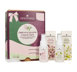 Orientana Oriental Bloom Collection zestaw zapachowych mgiełek do włosów i ciała Jaśmin Indyjski 50 ml + Sakura Japońska 50 ml