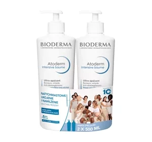 Bioderma Atoderm zestaw balsamów do skóry bardzo suchej, podrażnionej i atopowej 2 x 500 ml