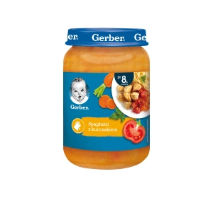 Gerber obiadek po 8 miesiącu Spaghetti z kurczakiem 190g