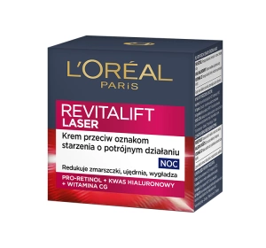 L'Oréal Paris Revitalift Laser X3 krem przeciwstarzeniowy o potrójnym działaniu na noc 50 ml