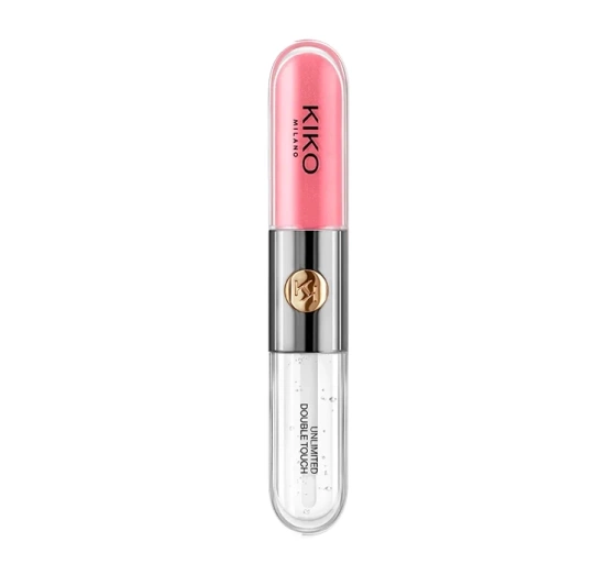   KIKO Milano Unlimited Double Touch dwuetapowa pomadka w płynie 111 Satin Pink Camellia 2x3ml