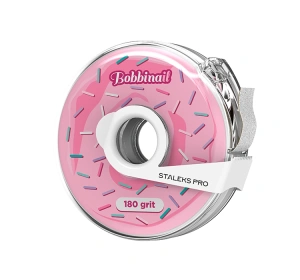 Staleks Pro Bobbinail taśma ścierna biała samoprzylepna Expert 180 grit w plastikowym pudełku rolce 7 m