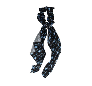 Donegal gumka do włosów scrunchie apaszka FA-5657 Niebieskie Serduszka