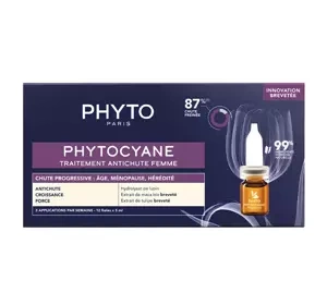 Phyto Phytocyane kuracja przeciw progresywnemu wypadaniu włosów dla kobiet 12 x 5 ml