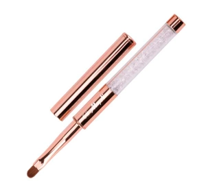 Molly Nails pędzelek do żelu z cyrkoniami Owalny Golden nr 6 1 sztuka