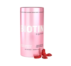 Noble Health Biotyna suplement diety w żelkach Smak Truskawkowy 180 g