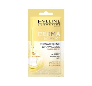 Eveline Cosmetics Derma Expert Rozświetlenie & Nawilżenie maska-serum do twarzy 8 ml