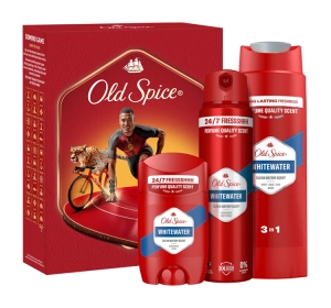 Old Spice Whitewater zestaw prezentowy żel pod prysznic 3w1 250 ml + dezodorant w sztyfcie 50 ml + dezodorant w sprayu 150 ml