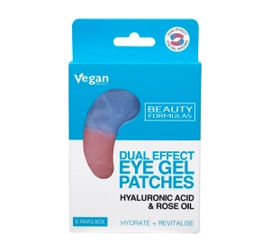 Beauty Formulas Kwas Hialuronowy & Olejek Różany żelowe płatki pod oczy 6 par
