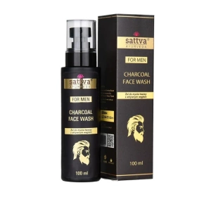 Sattva Ayurveda For Men żel do mycia twarzy z aktywnym węglem 100 ml