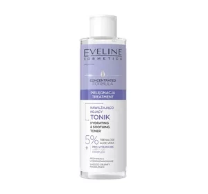 Eveline Cosmetics nawilżająco-kojący tonik z aloesem, trehalozą i prowitaminą B5 200 ml