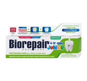 Biorepair Junior pasta do zębów dla dzieci 6-12 lat Delikatna Mięta 75 ml
