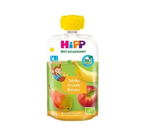 HIPP Bio mus owocowy w tubce Jabłka gruszki banany po 6 miesiącu 100 g